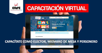 ONPE: Ingresa al Módulo de Capacitación Virtual y Capacítate como Elector, Miembro de Mesa y Personero