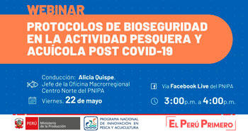 Webinar Gratuito: Protocolos de bioseguridad en la actividad pesquera y acuícola post COVID-19