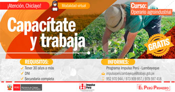 (Curso Gratuito) IMPULSA PERÚ: Operario Agroindustrial