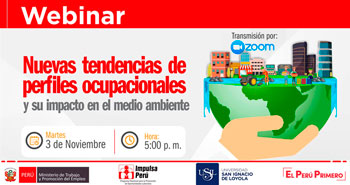 (Webinar Virtual) MINTRA: Nuevas tendencias de perfiles ocupacionales y su impacto en el medio ambiente