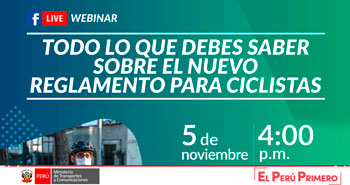 (Webinar Gratuito) MTC: Todo lo que debes saber sobre el nuevo reglamento para ciclistas