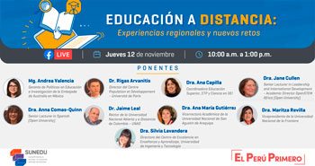 (Conversatorio Virtual Gratuito) SUNEDU: Educación a Distancia - Experiencias Regionales y los Nuevos Retos