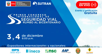 MTC organiza Congreso Internacional de Seguridad Vial Rumbo al Bicentenario