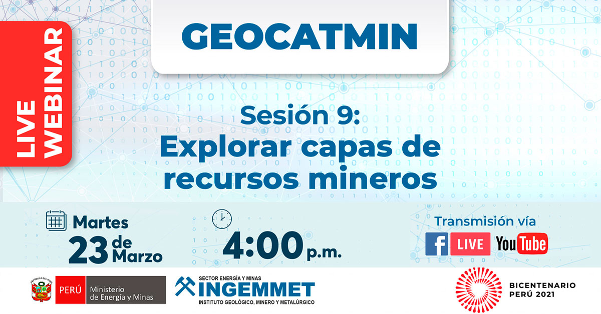 (Webinar Gratuito) INGEMMET: Explorar capas de recursos mineros