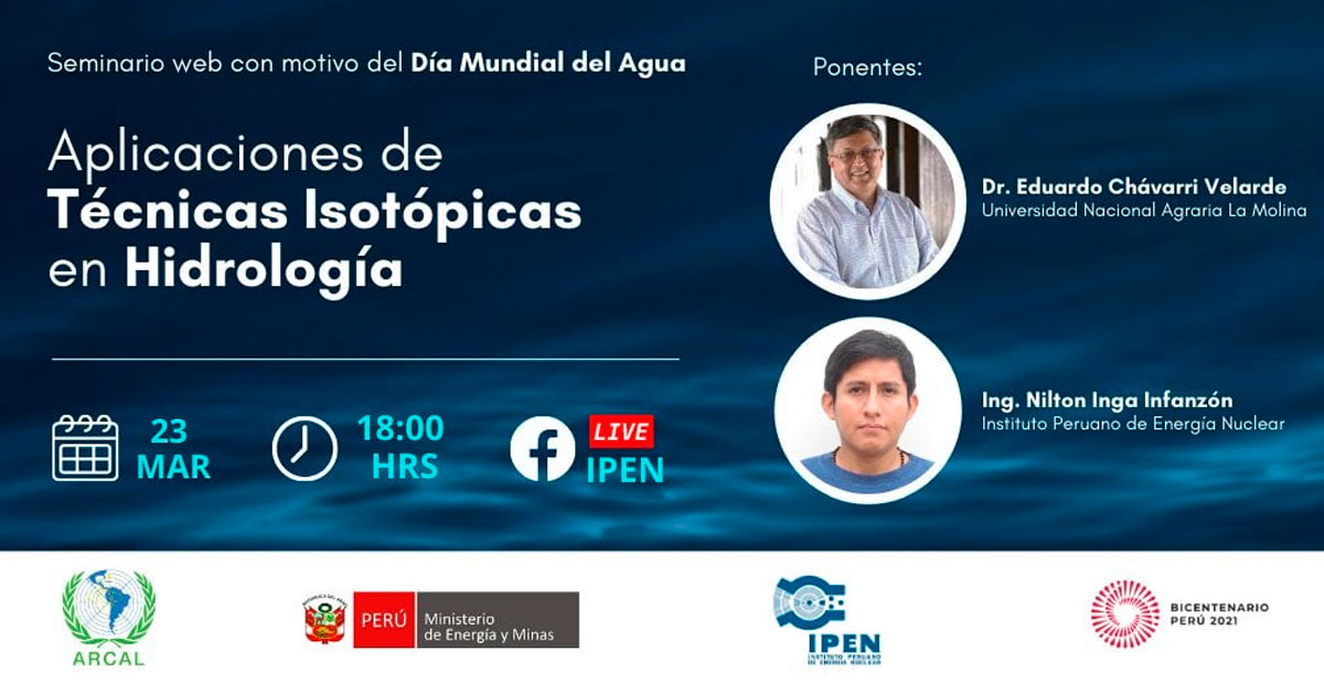 (Seminario Virtual Gratuito) IPEN: Aplicaciones de Técnicas Isotópicas en Hidrología