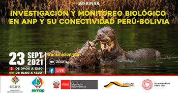 (Webinar Gratuito) SERNANP: Protocolo de investigación y monitoreo biológico en ANP y su conectividad (Perú-Bolivia)