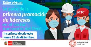 MTC brinda curso virtual de liderazgo para mujeres en el sector transporte