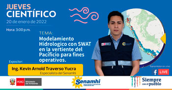 (Jueves Científico) SENAMHI: Modelamiento hidrológico con SWAT en la Vertiente del Pacífico para fines operativos