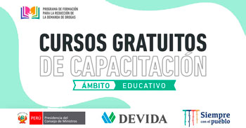 Devida ofrece BECAS para los cursos gratuitos de capacitación en el ámbito educativo