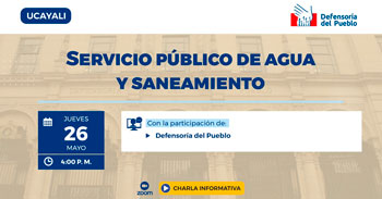 (Charla Virtual Gratuita) DEFENSORIA: Servicio público de agua y saneamiento