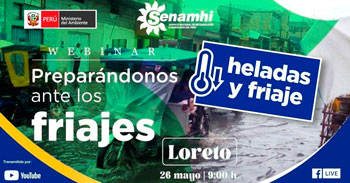 (Webinar Gratuito) SENAMHI: Preparándonos ante los friajes en Loreto