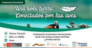 (Conferencia Virtual) SERNANP: Una sola tierra, conectados por las aves