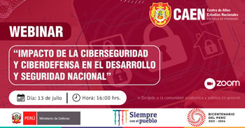 Webinar gratuito acerca del impacto de la ciberseguridad y ciberdefensa en el desarrollo y seguridad nacional