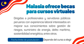 Malasia ofrece becas para cursos virtuales en inglés para profesionales y servidores públicos