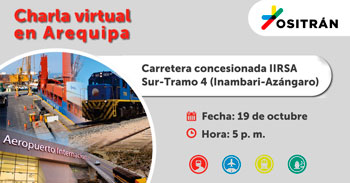 (Charla Virtual Gratuita) OSITRAN: Carretera concesionado IIRSA Sur - Tramo 4 Inambari Azángaro