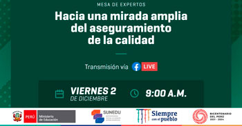 (Conversatorio Virtual Gratuito) SUNEDU: Hacia un mirada amplia del aseguramiento de la calidad