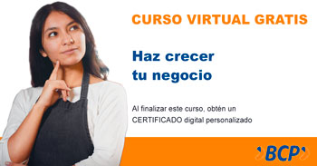 Curso online gratis certificado: Haz crecer tu negocio (BCP)