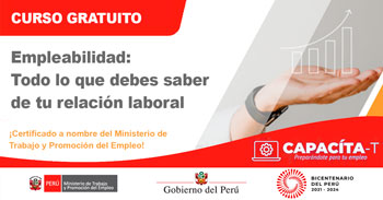 Curso online gratis certificado: Empleabilidad, todo lo que debes saber de tu relación laboral (Ministerio de Trabajo)