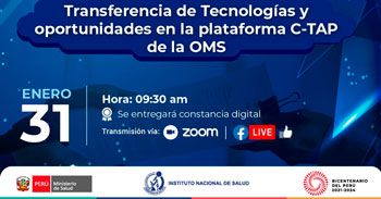 (Seminario Virtual Gratuito) INS: Transferencia de tecnologías y oportunidades en el CTAP