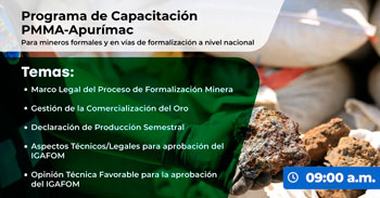 Programa de capacitaciones virtuales para mineras y mineros en vías de formalización y ya inscritos en el Reinfo