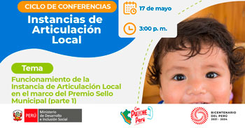 Conferencia online Funcionamiento de la Instancia de Articulación Local en el marco del Premio Sello Municipal