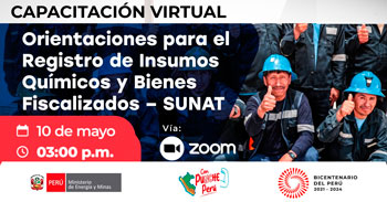 Capacitación online "Orientaciones para el Registro de Insumos Químicos y Bienes Fiscalizados – SUNAT"