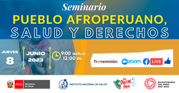 Seminario online gratis "Pueblo afroperuano: Salud y derechos" del INS