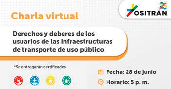 Charla online gratis Derechos y deberes de los usuarios de las infraestructuras de transporte de uso público