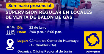 Seminario presencial "Supervisión regular en locales de venta de GLP en cilindros" del OSINERGMIN