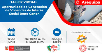 Taller online "Oportunidad de generación de viviendas de interés social BONO CANON " 