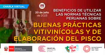 Beneficios de utilizar las Normas Técnicas Peruanas sobre Buenas Prácticas Vitivinícolas y de Elaboración del Pisco