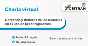 Charla online "Derechos y deberes de los usuarios en el uso de los aeropuertos"