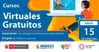 Cursos online gratis del INDECI sobre situaciones de emergencia y gestión de desastres