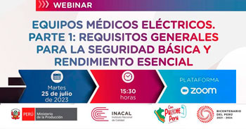 Webinar Equipos médicos eléctricos. Parte 1: requisitos generales para la seguridad básica y rendimiento esencial