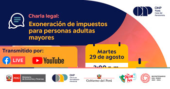 Charla online "Exoneración de impuestos para personas adultas mayores" 