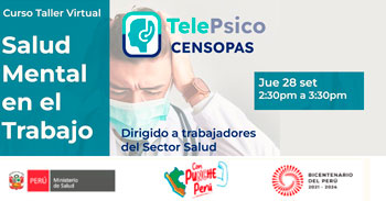 Curso taller online "La Salud Mental en el Entorno Laboral en trabajadores del sector Salud" del INS 