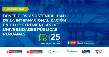 Seminario virtual "Beneficios y sostenibilidad de la Internacionalización en I+D+i"