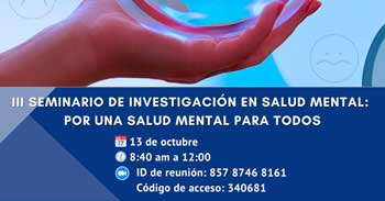 Seminario online "Investigación en Salud Mental "Por una salud mental para todos"" del INS