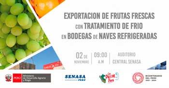 Taller presencial "Exportación de frutas frescas con tratamiento de frío en bodegas de naves refrigeradas"