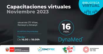 Capacitación online gratis "DynaMed" de CONCYTEC