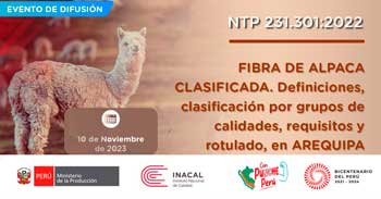 Evento presencial "Fibra de alpaca clasificada" del INACAL