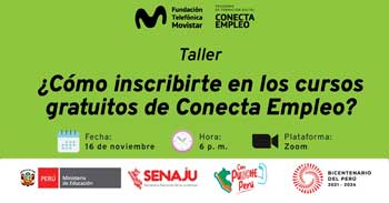 Taller online "¿Cómo inscribirse en los cursos de Conecta Empleo?"