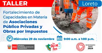 Taller online Fortalecimiento de capacidades en materia de Asociaciones Público Privadas y Obras por Impuestos