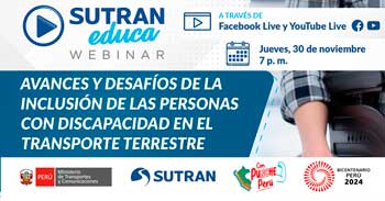 Webinar online gratis Avances y desafíos de la inclusión de las personas con discapacidad en el transporte terrestre