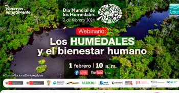 Webinar online "Los humedades y el bienestar humano"  del MINAM