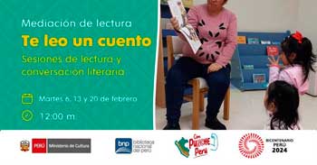 Conversatorio presencial "Te leo un cuento Sesiones de lectura y conversación literaria" de la (BNP)