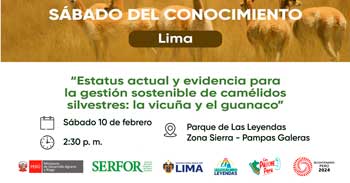 Evento presencial Estatus actual y evidencia para la gestión sostenible de camélidos silvestres: la vicuña y el guanaco