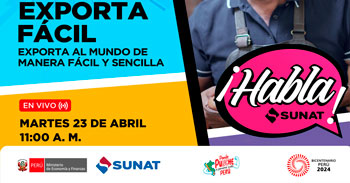 Evento online gratis "Exporta fácil exporta al mundo de manera fácil y sencilla" de la SUNAT