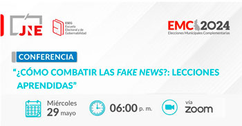 Conferencia online "¿Cómo combatir las fake news?: lecciones aprendidas"