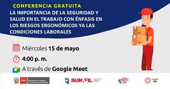 Conferencia online La importancia de la Seguridad y Salud en el Trabajo con énfasis en los riesgos ergonómicos